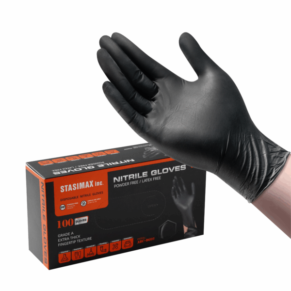 Black Nitrile Heavy Duty Gloves 7mil