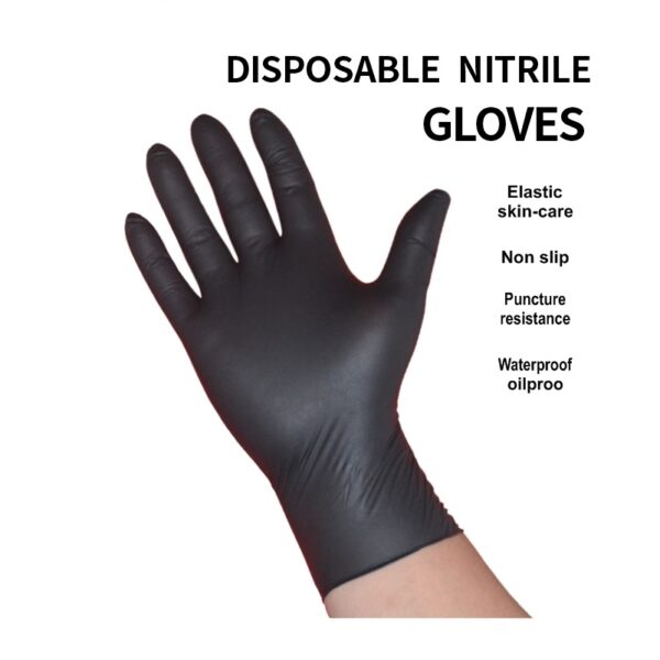 Black Nitrile Heavy Duty Gloves 7mil - Image 5
