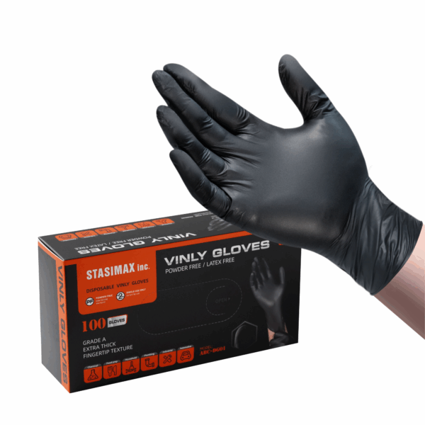 Black Vinyl Gloves